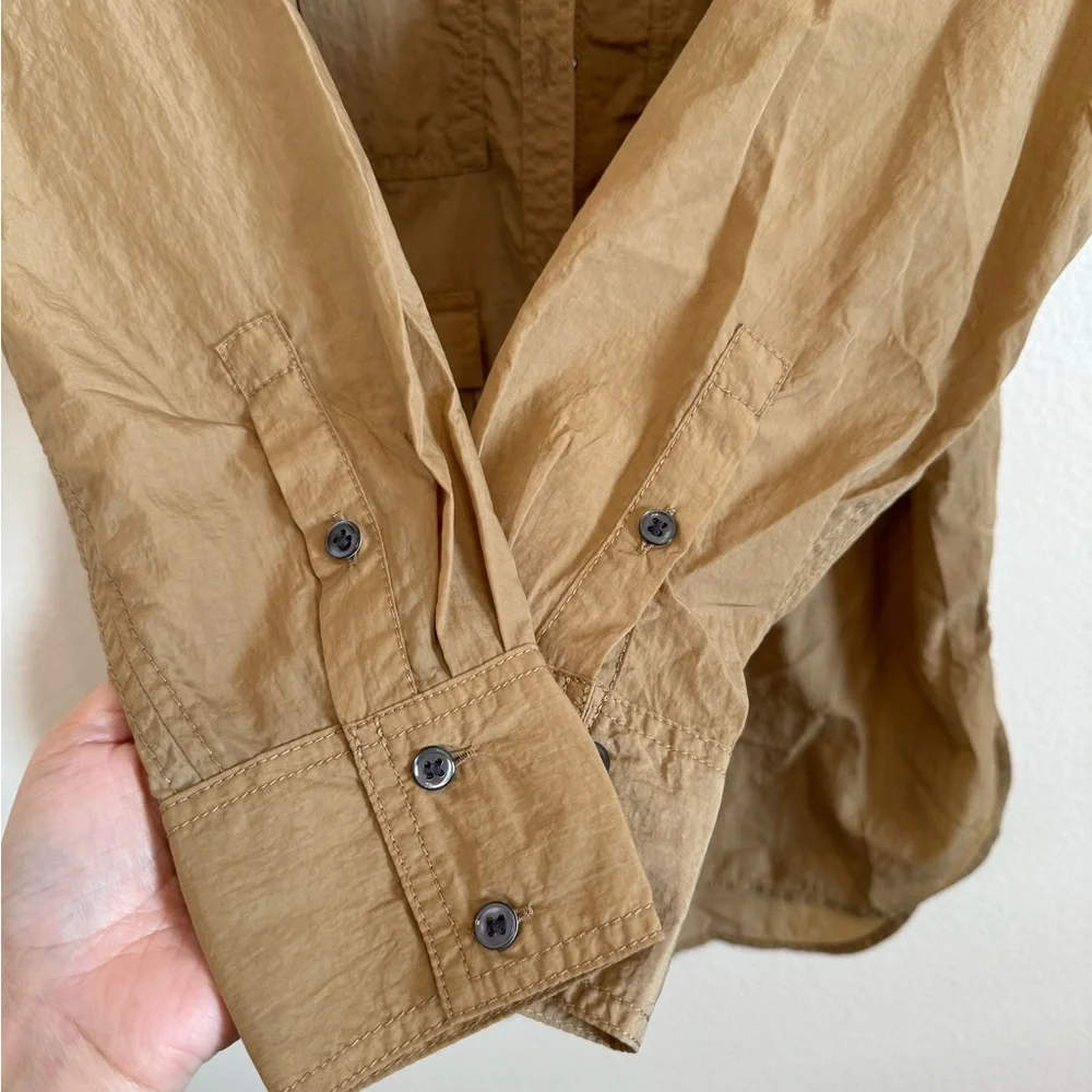 BR Banana Republic Sport Parachute Buttoned Utility Nylon Shirt M Tall